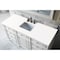 James Martin Vanities Bristol 60in Single Vanity, Bright White w/ 3 CM White Zeus Quartz Top 157-V60S-BW-3WZ - alternate 4